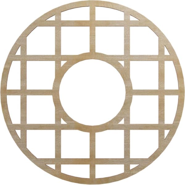 0.25 in. x 8 in. x 22 in. Wood Medallion Moulding