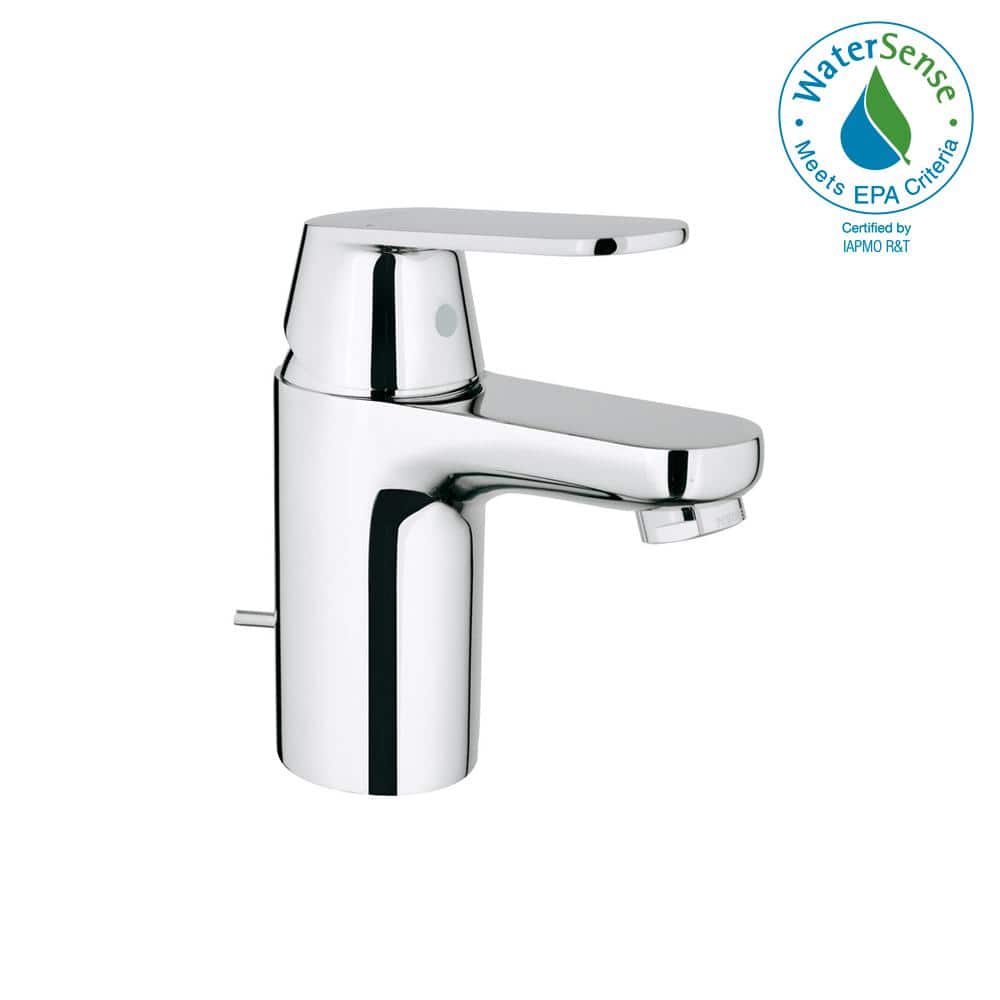 Chrome Modern Single Hole Bathroom Faucet