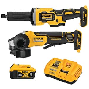 20V MAX XR Cordless Grinder 2 Tool Combo Kit with 4.5 in. Grinder, 1-1/2 in. Die Grinder, and (1) 5.0Ah Battery