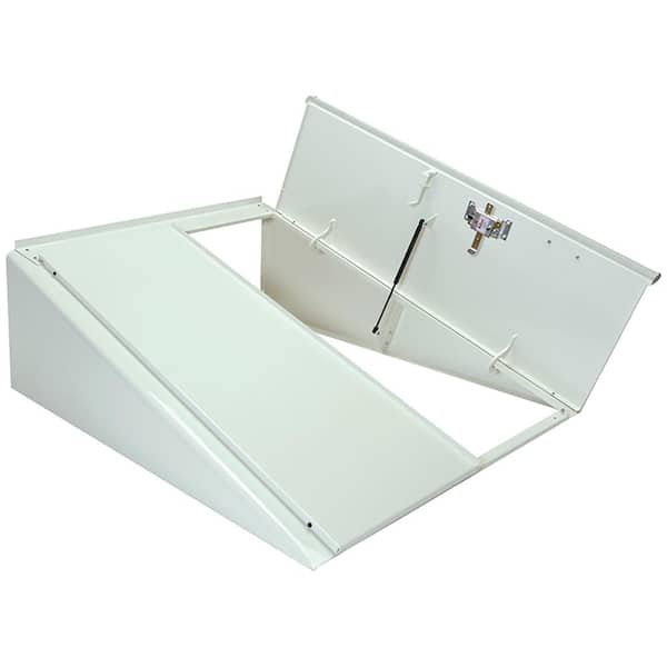 Bilco Classic Series 55 in. x 72 in. White Powder Coated Painted Steel Cellar Door with Lock Kit