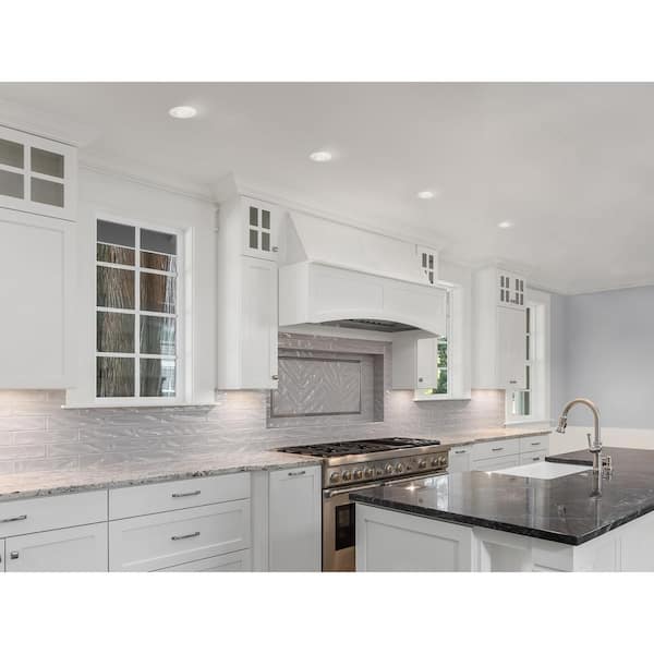 4 in. White Recessed Can Light Baffle Trim