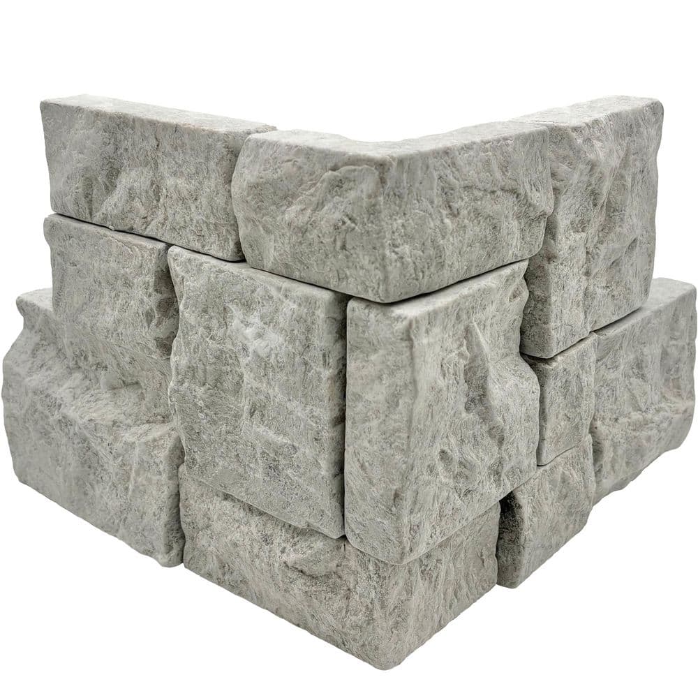 Tumbled Ledger 8 in.  x 18 in.  Marble Corner-Wired Mesh in Taupe (2.91 sq. ft. /case) price history on PriceWatchPro
