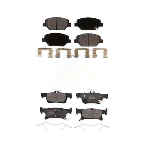 TEC Front Rear Ceramic Brake Pads Kit For 16-19 Buick Envision With 288mm Diameter Rotor KTC-100542