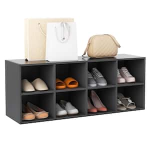 16 in. H x 40 in. W Gray Composite Shoe Storage Bench