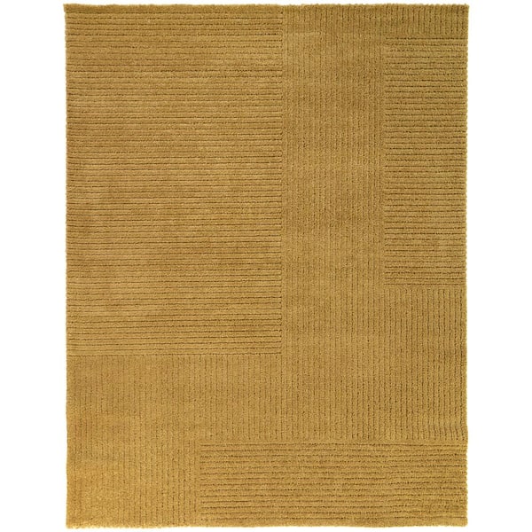Catlin Gold 8 ft. x 10 ft. Stripe Area Rug