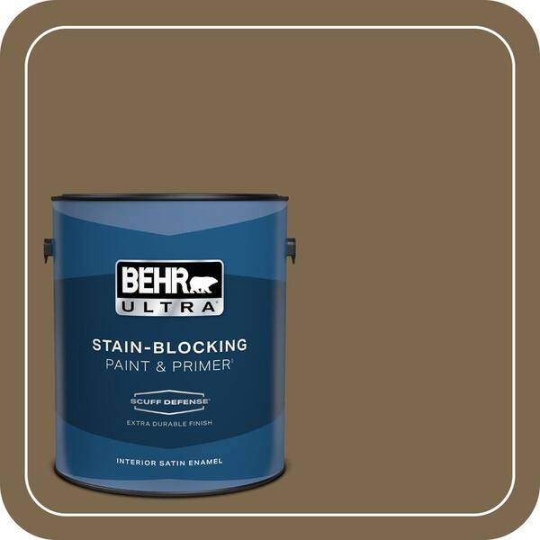BEHR ULTRA 1 gal. #T14-6 Boho Extra Durable Satin Enamel Interior Paint & Primer
