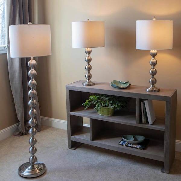 Steel Stacked Ball Lamp Set, Living Room Table Lamp Sets