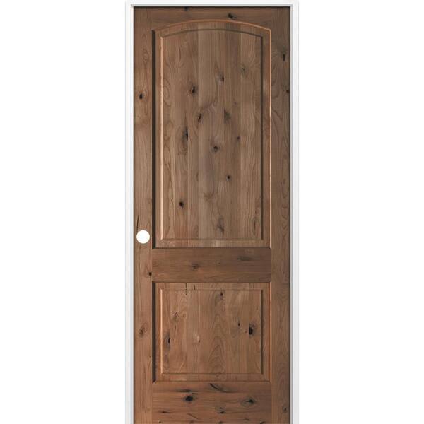 Reviews for Krosswood Doors 36 in. x 96 in. Rustic 2-Panel Arch Top ...