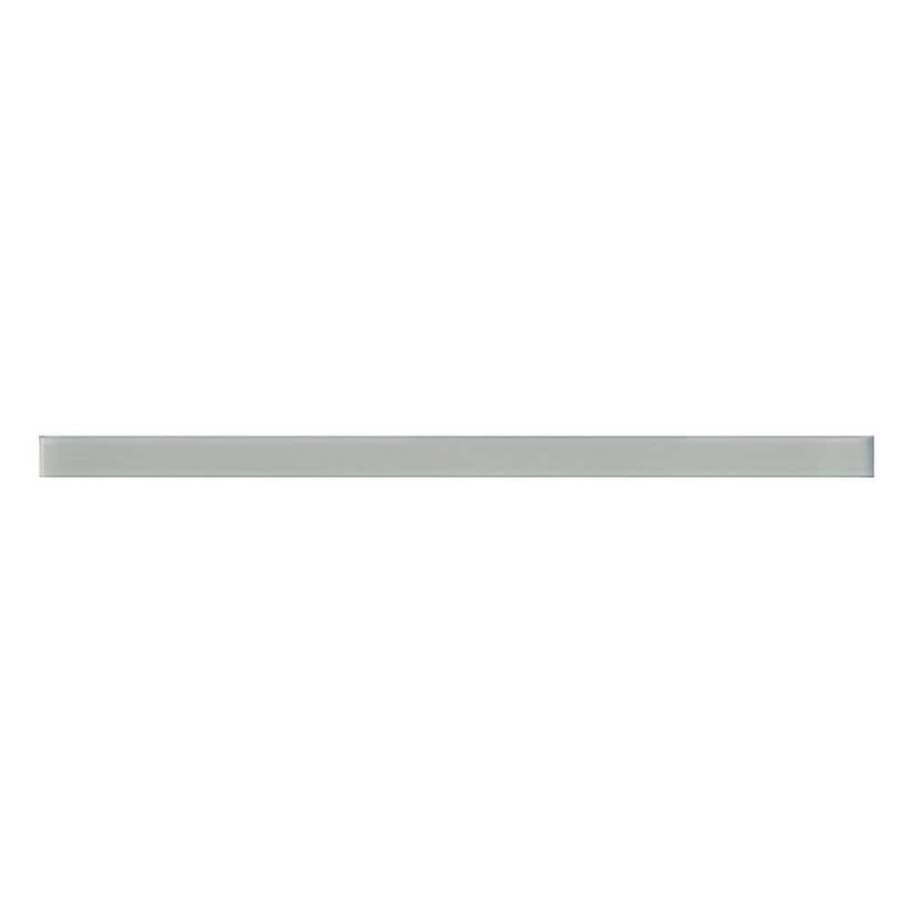 Colorway 0.6 in. x 12 in. Gray Glass Glossy Pencil Liner Tile Trim (0.5 sq. ft./case) (10-pack) price history on PriceWatchPro