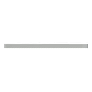 Colorway 0.6 in. x 12 in. Gray Glass Glossy Pencil Liner Tile Trim (0.5 sq. ft./case) (10-pack)