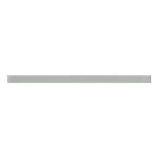 Apollo Tile Colorway 0.6 in. x 12 in. Gray Glass Glossy Pencil Liner Tile Trim (0.5 sq. ft./case) (10-pack)