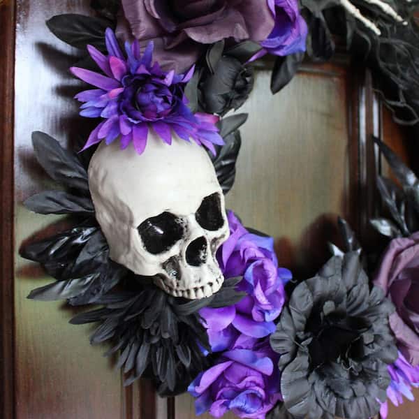 purple and black skulls