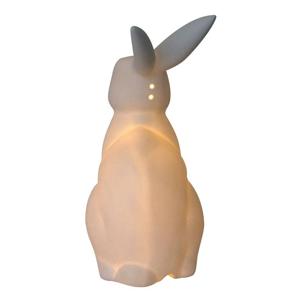 White Porcelain Bunny Rabbit Shaped Night Light for Kids