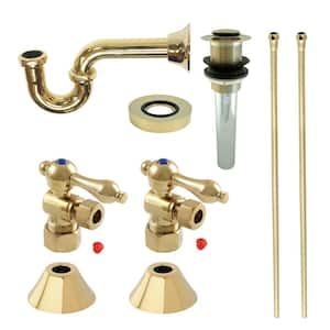 Trimscape Traditional Plumbing Supply Kit Combo 1-1/4 in. Brass with P- Trap in Polished Brass