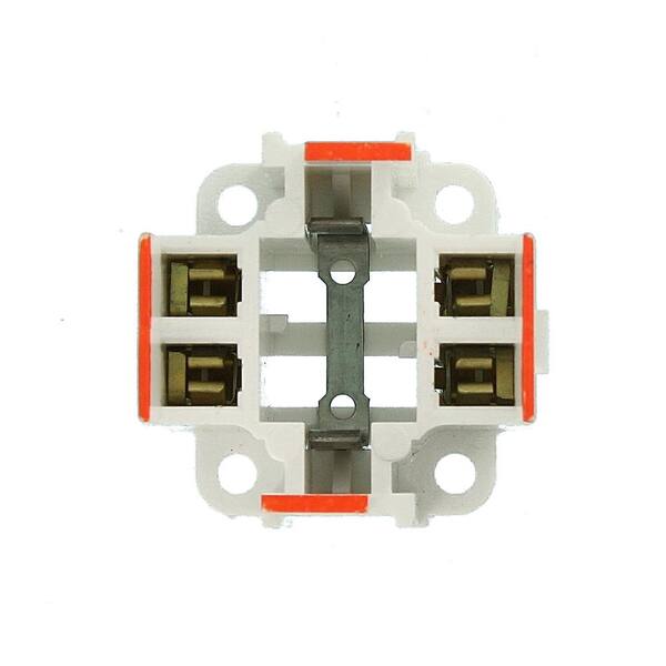 600 V Leviton 26800-4A8 Twist-in Socket for G24q and GX24q Lamp Bases 4-Pin White/Purple 120 W