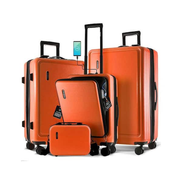 9751.CARRYME SD オレンジ パンクレス TRAVELARIM 4-Piece Orange Nested Hard Luggage Set Expandable