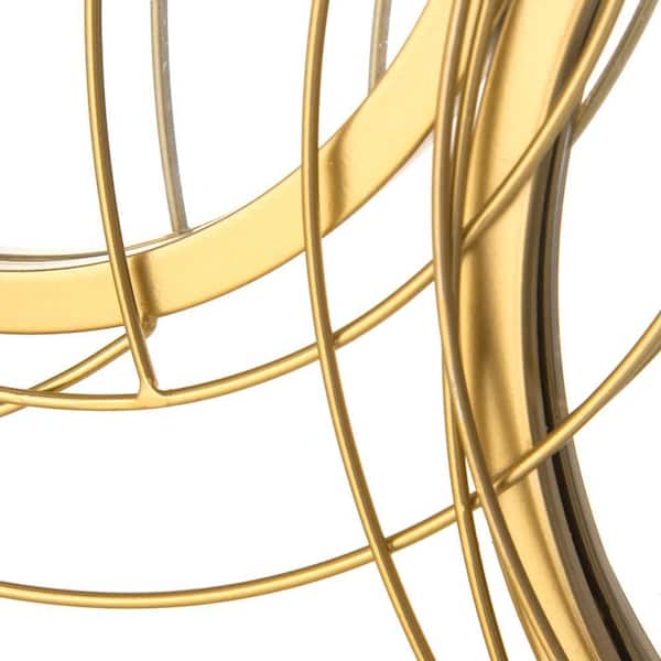 Modern Gold Metal Wall Art Mirror Decor Home Hanging Wall