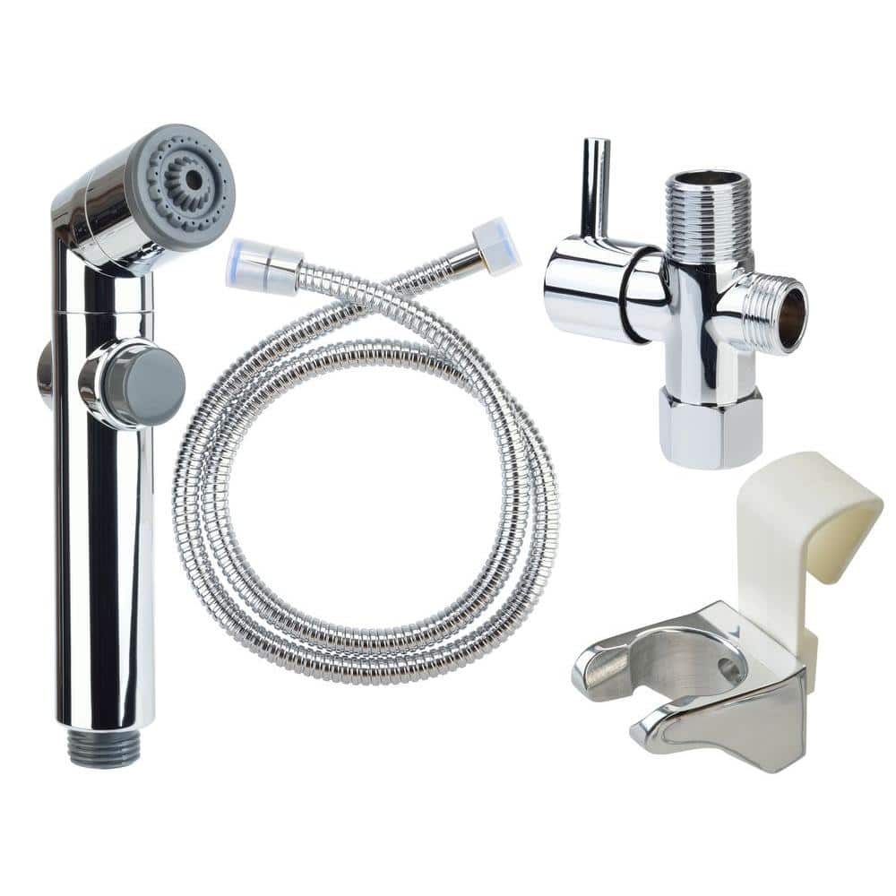 Chrome Handheld Bidet with Dual Spray Options