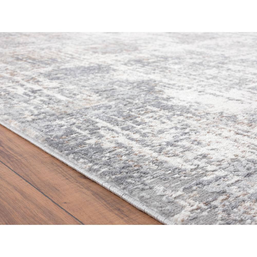 Modern Gray High Pile Rectangular Area Rug