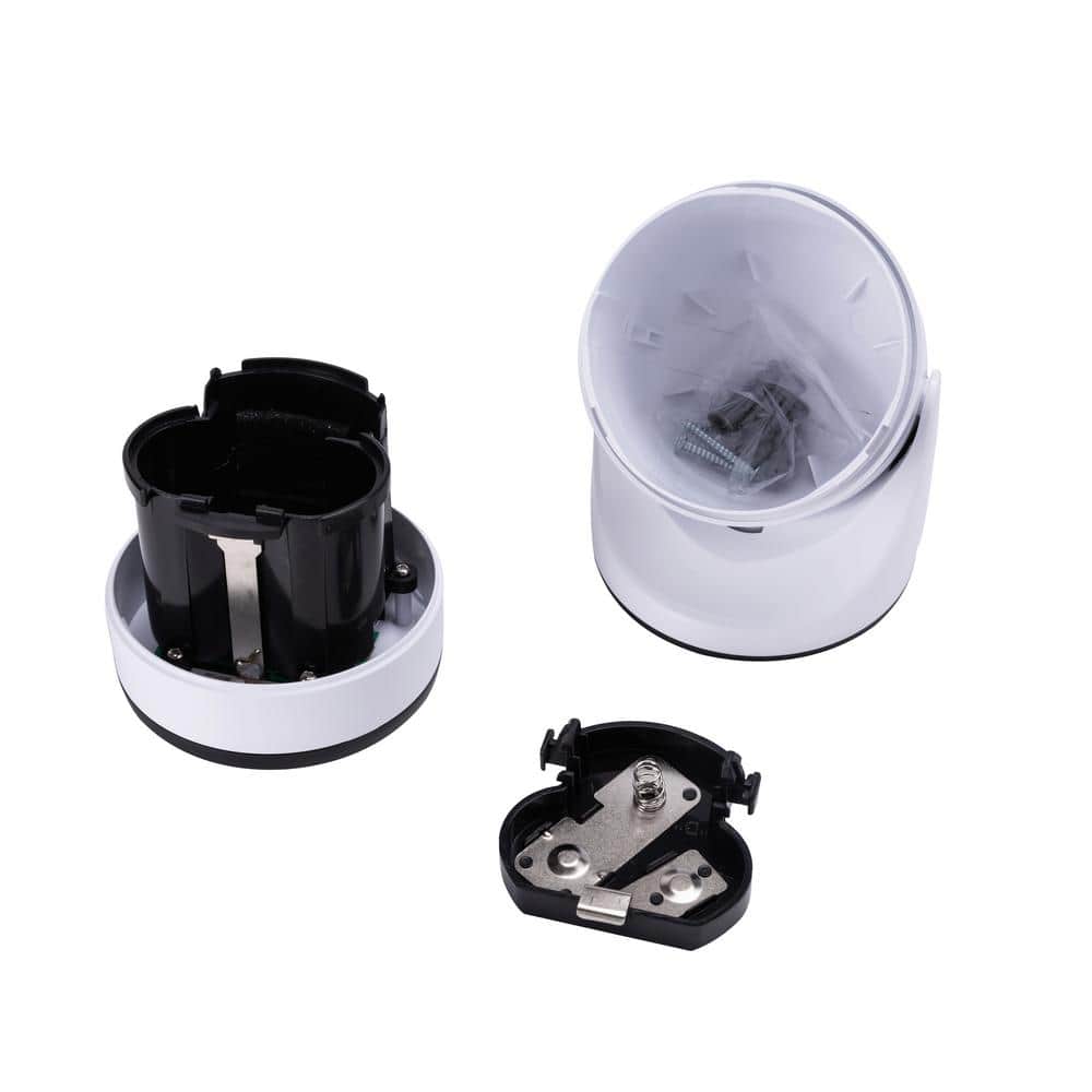 White Matte LED Battery-Powered Security Floodlight