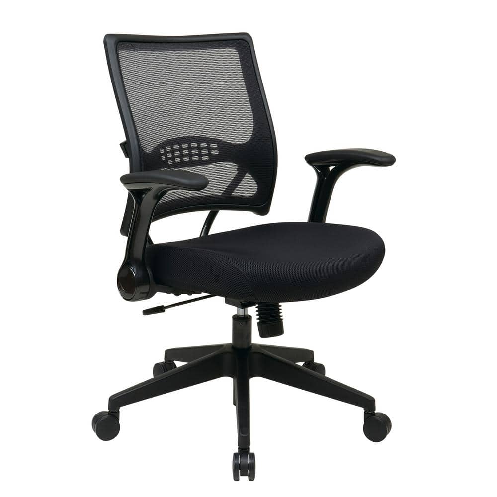 Black Mesh Executive Swivel Office Chair with Adjustable Arms