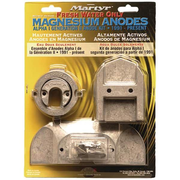 Unbranded Anode Kit For Mercury Alpha I Gen II Drives '91 - Present (1-762145,1 - 806105,1-821629,1-821631,2-806189) in Zinc