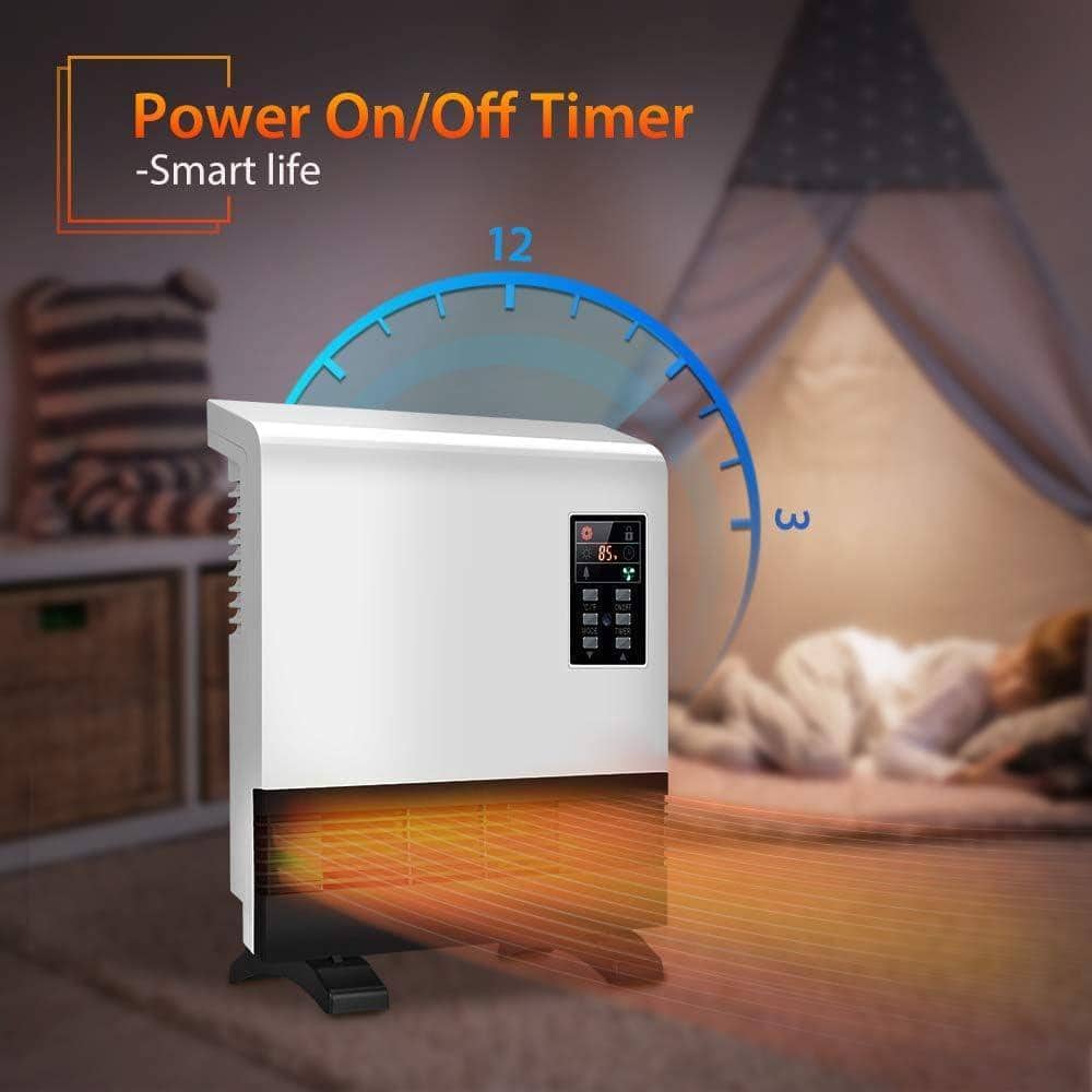 White 1500W Infrared Convection Portable Heater with Remote
