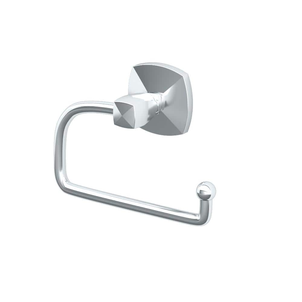 Gatco Jewel Euro Single Post Toilet Paper Holder in Chrome 4143 The