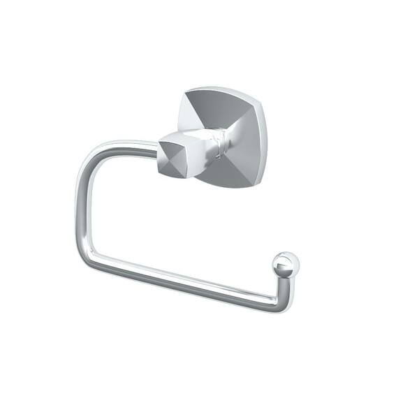 Gatco Jewel Euro Single Post Toilet Paper Holder in Chrome