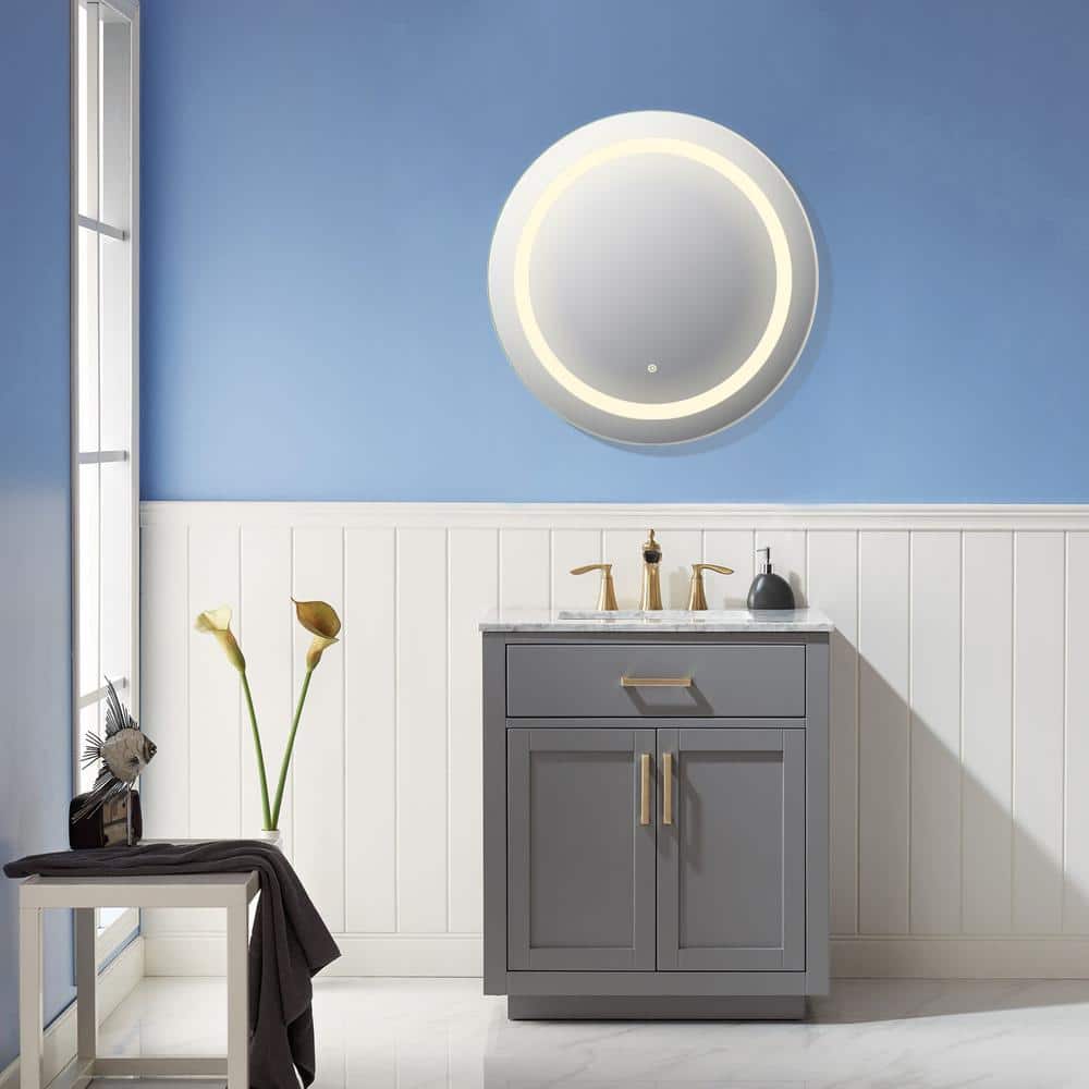 Padova 32" Round Frameless LED Bathroom Vanity Mirror