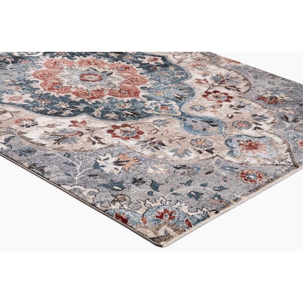 Pandora Collection Capella Multi 7 ft. x 9 ft. Medallion Area Rug