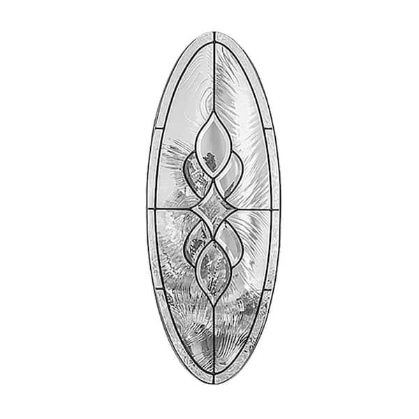 JELD-WEN 36 in. x 80 in. 3/4 Oval Lite Carillon Black Cherry