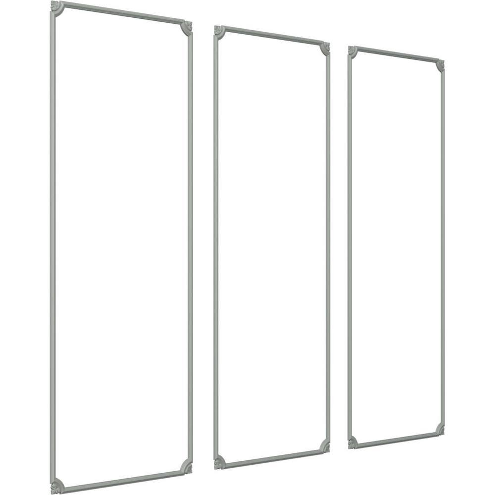 72" Tall Gray Polyurethane Decorative Panel Moulding Kit
