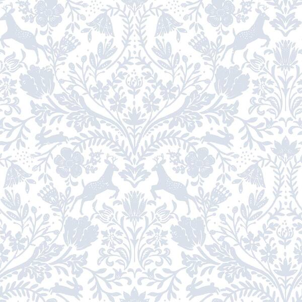 Chesapeake Pinnate Blue Leaves Wallpaper Sample