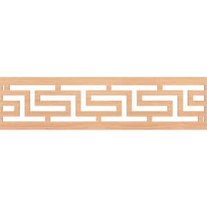 Tulum Fretwork 0.25 in. D x 47 in. W x 12 in. L Hickory Wood Panel Moulding