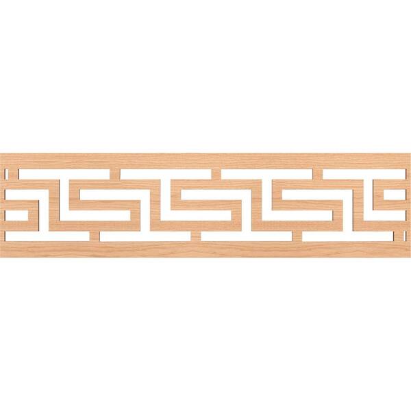 Ekena Millwork Tulum Fretwork 0.25 in. D x 47 in. W x 12 in. L Hickory Wood Panel Moulding