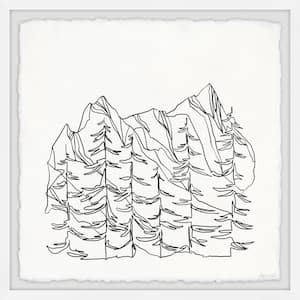 "Mountains Outline" by Marmont Hill Framed Abstract Art Print 12 in. x 12 in.