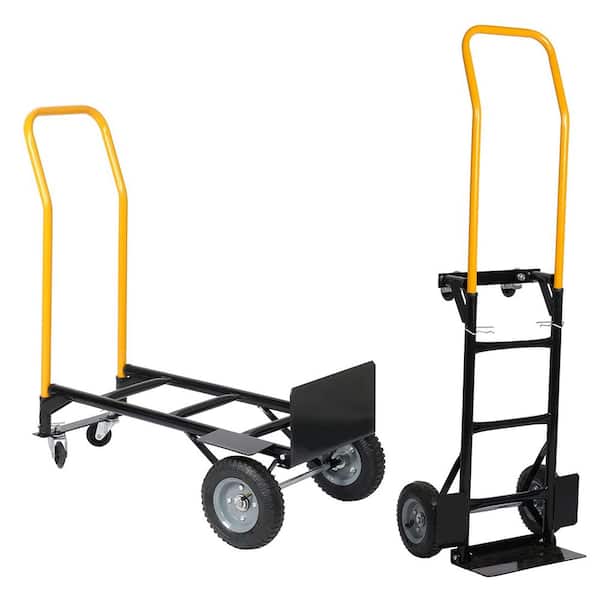 330 lbs. Capacity Heavy-Duty Adjustable Platform Cart Hand Truck Dual Purpose Dolly