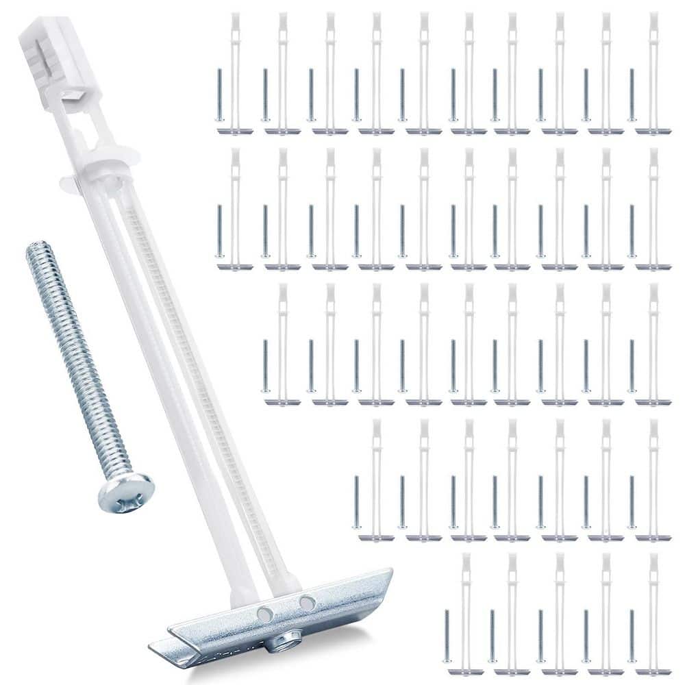 Heavy Duty Stainless Steel Drywall Anchors Kit with Bolts for 1/4 in. 20 Fastener Size for TV Mounting, White (42-Pack) price history on PriceWatchPro