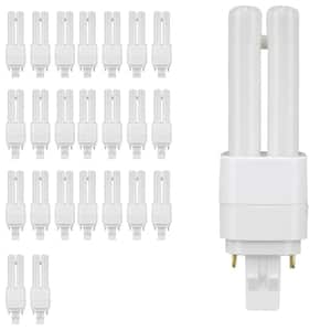 13-Watt Equivalent PL Quad Tube CFLNI Bi-Pin Plugin GX23-2 Base CFL Replacement LED Light Bulb Soft White 2700K(24-Pack)