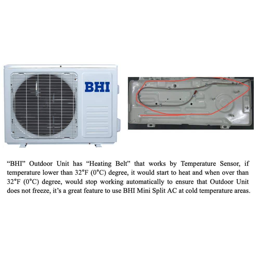 12,000 BTU White Wall-Mount Ductless Mini Split Air Conditioner with Heat Pump