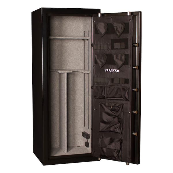 12-Gun Fire Resistant Combination/Dial Lock Gun Safe in Black Powder Black