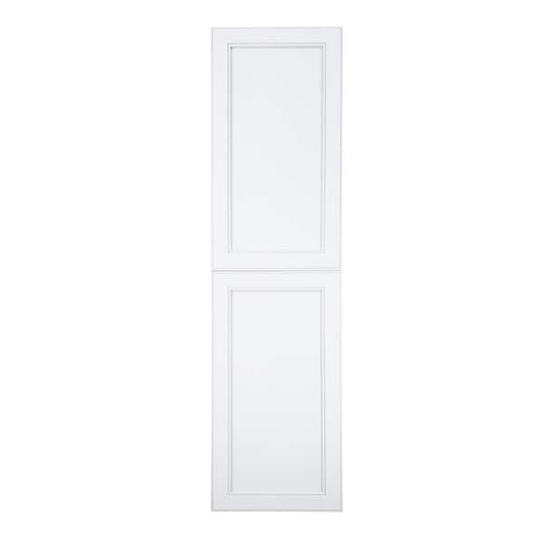 WG Wood Products 15.5 in. W x 47 in. H 3.5 in. D Dogwood Inset Panel White Enamel Recessed Medicine Cabinet without Mirror