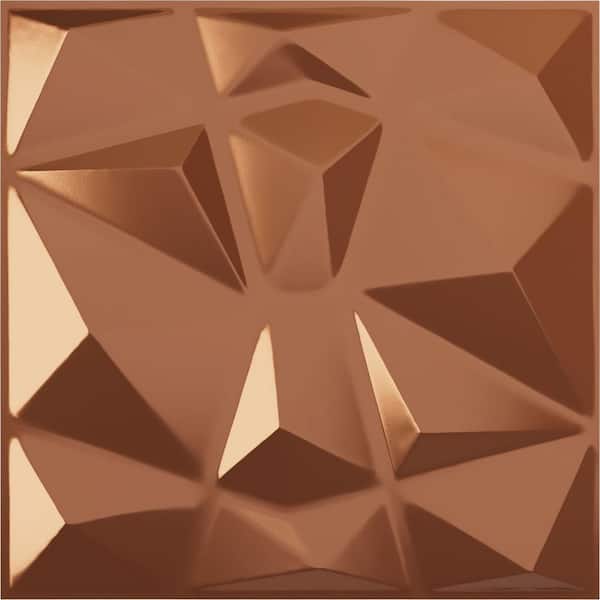 Ekena Millwork 19 5/8 in. x 19 5/8 in. Niobe EnduraWall Decorative 3D Wall Panel, Copper (12-Pack for 32.04 Sq. Ft.)