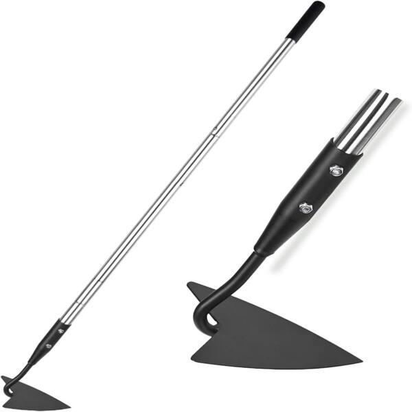 Warren , Carbon Steel Triangle Garden with 57" Adjustable Handle, Heavy Duty Gardening Tool