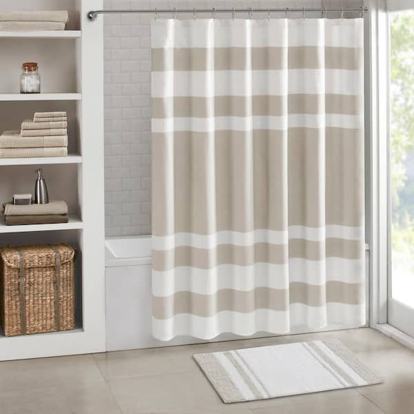 Taupe 20 in. x 30 in. Spa Cotton Reversible Bath Mat Rug