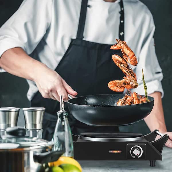 Numhew 1500 W Single Burner 7.5 in. Black Electric Hot Plate Stove
