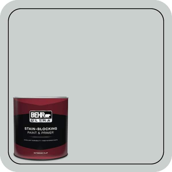 BEHR ULTRA 1 qt. #PPF-17 Foggy Morn Flat Exterior Paint & Primer