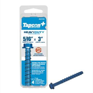 5/16 in. x 3 in. Hex-Washer-Head Large Diameter Concrete Anchors (4-Pack)