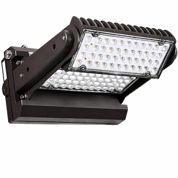 150-Watt Equivalent Integrated LED Bronze Motion Sensing Wall Pack Light 5000K Daylight Integrated LED Fixtures